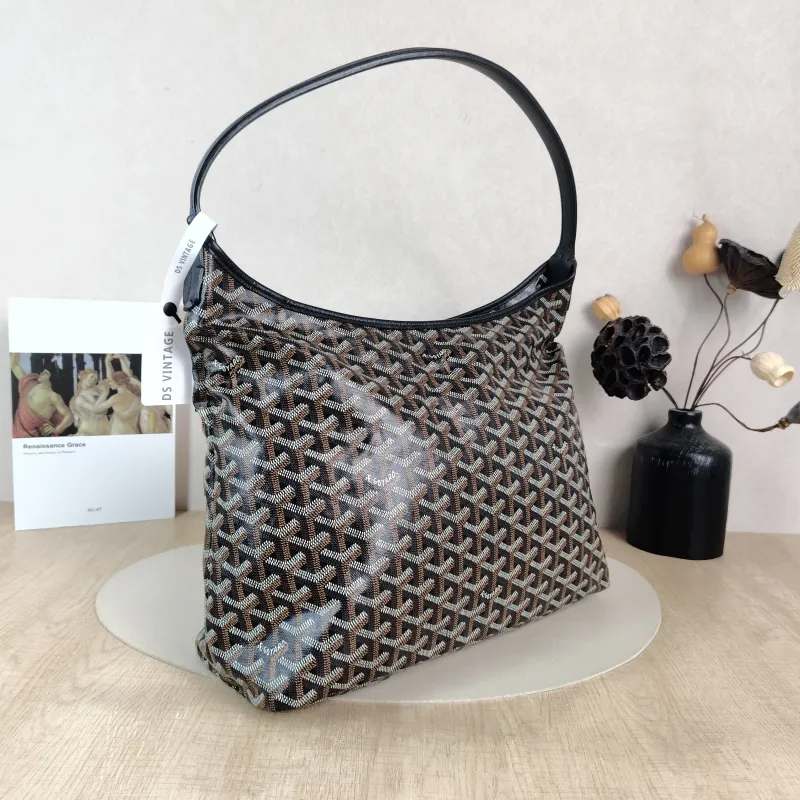 GOYARD Shoulder Bag Boheme Hobo​ Black ine Canvas Small 43 × 14 × 27 cm — cover view 5 of 5