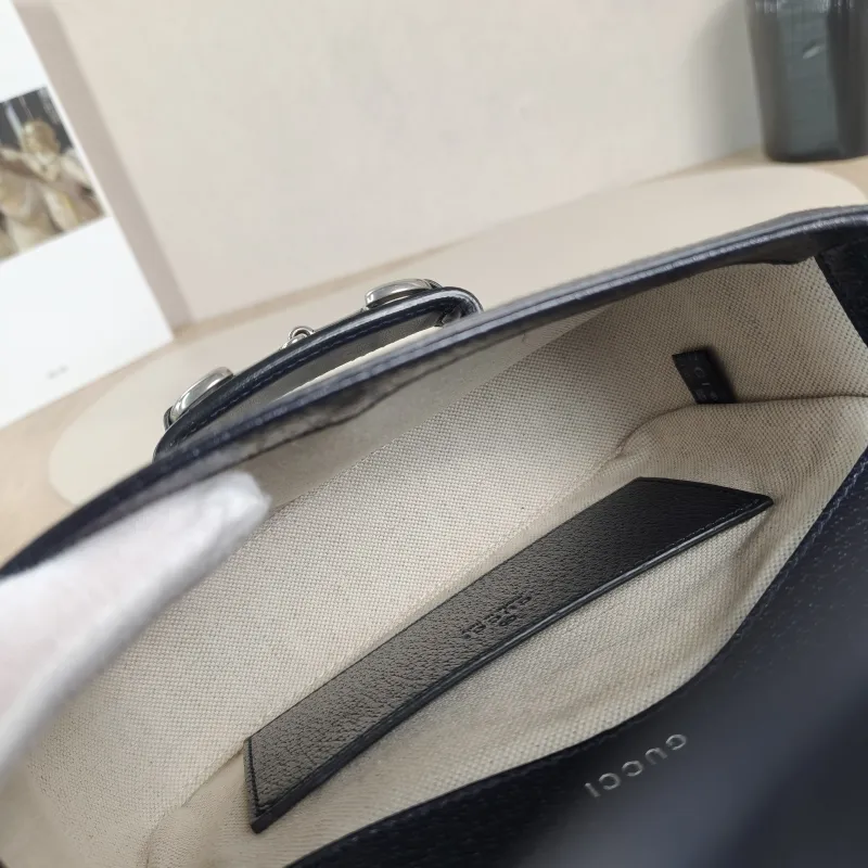 GUCCI Crossbody Bag Horsebit 1955 Horsebit Small Blue Monogram PVC Small 20.5 × 5 × 14.5 cm — detail view 11 of 12