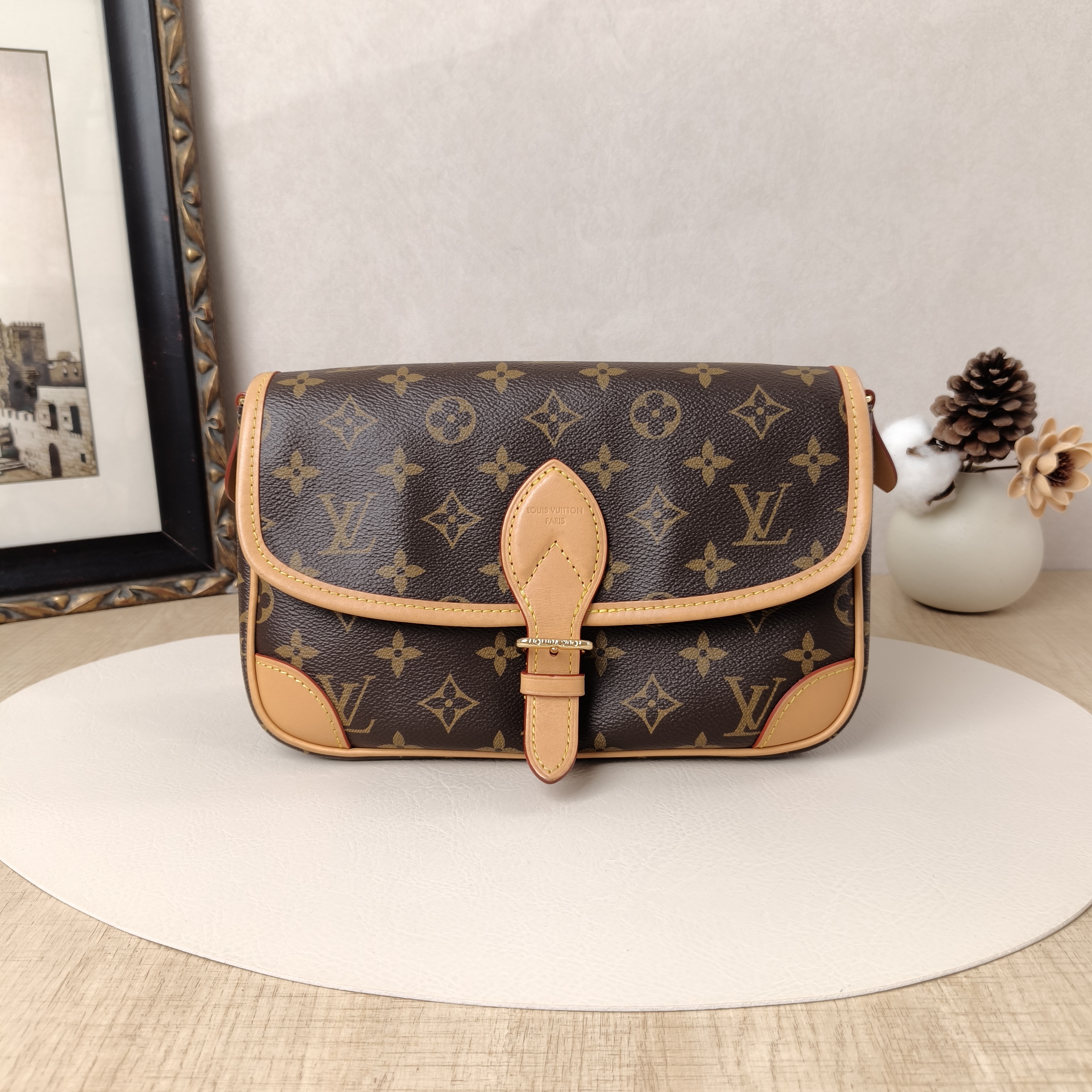 Louis Vuitton Crossbody Bag Diane Baguette Bag Shoulder Strap PVC Small24 × 9 × 15 cm — cover view 1 of 10