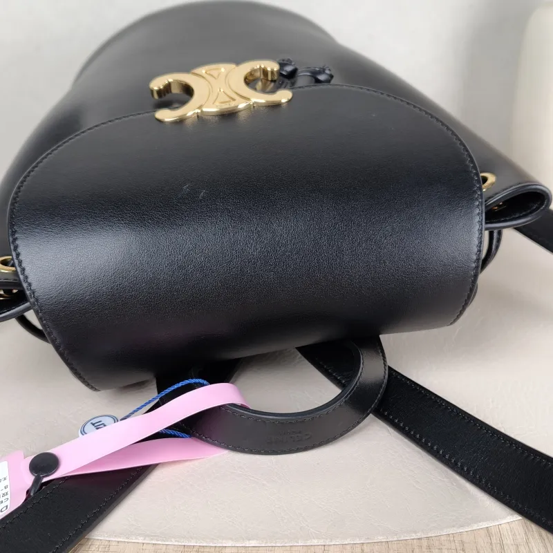 CELINE Backpack BONNIE Backpack Black Calfskin One Size 18 × 13 × 25 cm — detail view 2 of 10