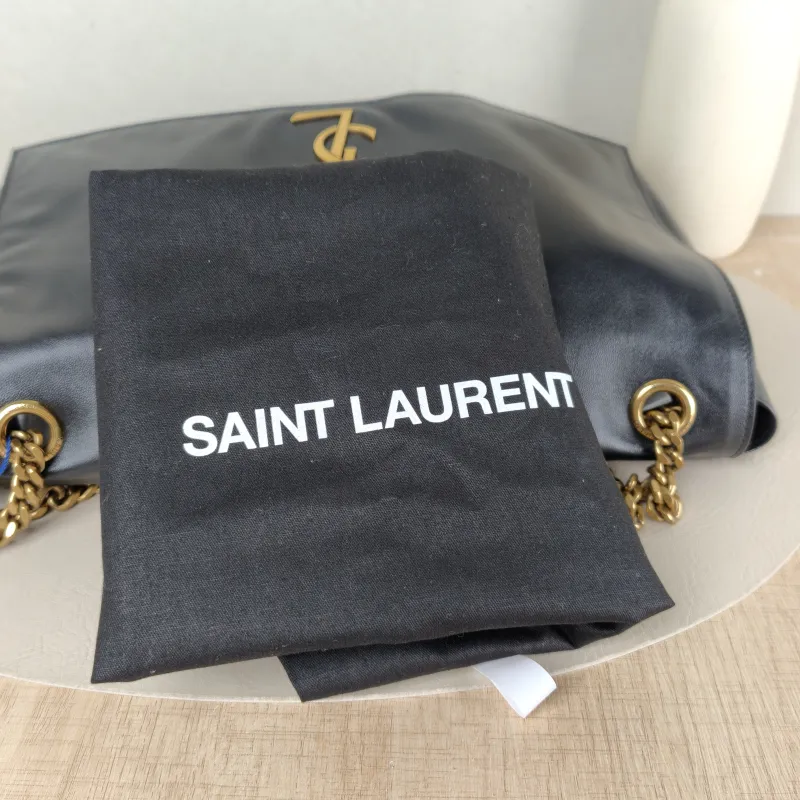 SAINT LAURENT Crossbody Bag Kate Chain Bag Black Calfskin Medium 28.5 × 6 × 20 cm — detail view 9 of 12