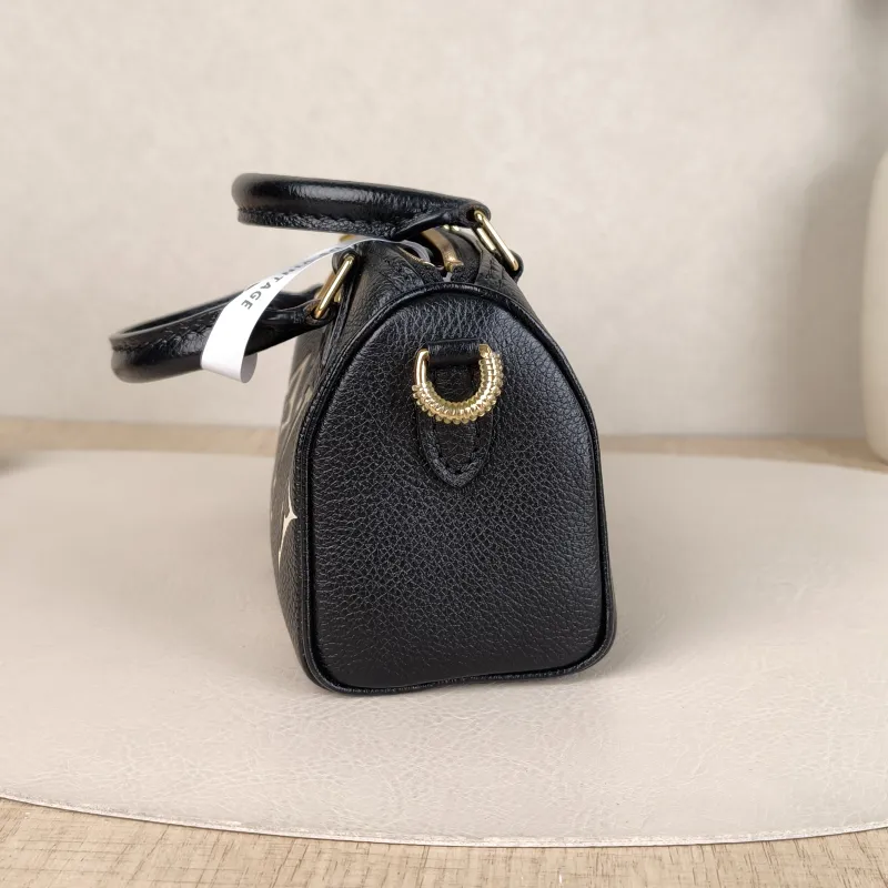 Louis Vuitton Crossbody Bag Speedy Nano Black · White Empreinte Embossed Calfskin Monogramnano16 × 7.5 × 10 cm — detail view 10 of 13