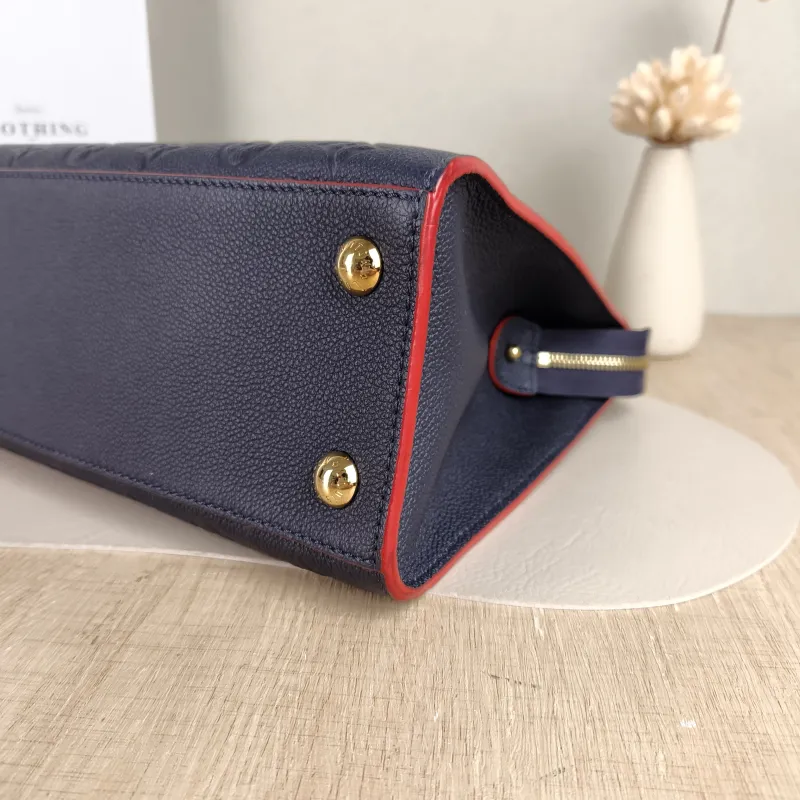 Louis Vuitton Top Handle Bag Pont Neuf Top Handle Bag Blue Calfskin 30 × 11 × 24.5 cm — detail view 11 of 12