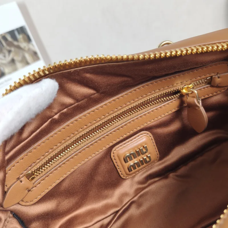 Miumiu Top Handle Bag Arcadie Collection Bowling Bag CC alfskin Medium 22 × 7.5 × 10.5 cm — detail view 3 of 11