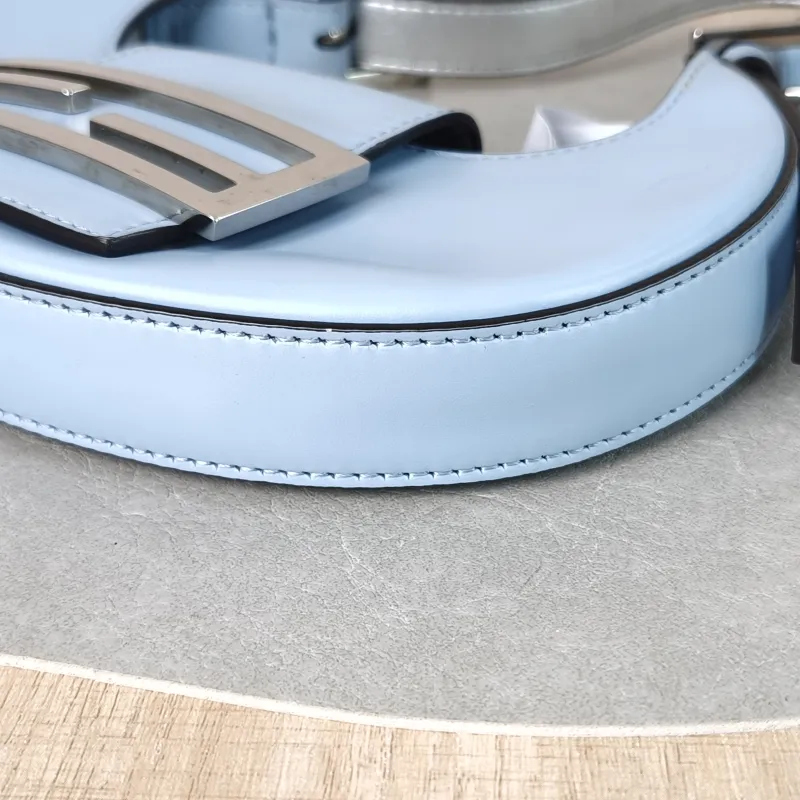 FENDI Shoulder Bag Blue Calfskin One Size 20.5 × 2.5 × 9 cm — detail view 8 of 10