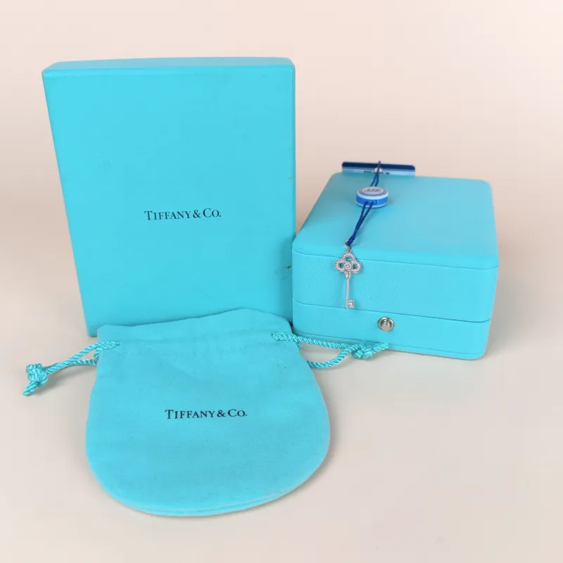 Tiffany&Co. Necklace Keys Collection Necklace Pendant White Gold Diamond18KW hite Gold One Size 2.6cm Pendant — cover view 2 of 6
