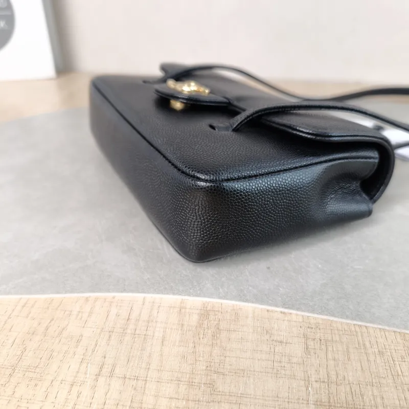 Chanel Crossbody Bag 26p preppy coco Black Grained Calfskin Mini 17 × 5 × 11.5 cm — detail view 7 of 10