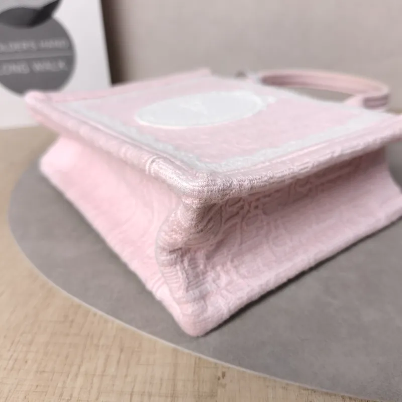 DIOR Shoulder Bag Book Tote Shoulder Strap Edition Pink Canvasmini20.5 × 7 × 16 cm — detail view 1 of 14