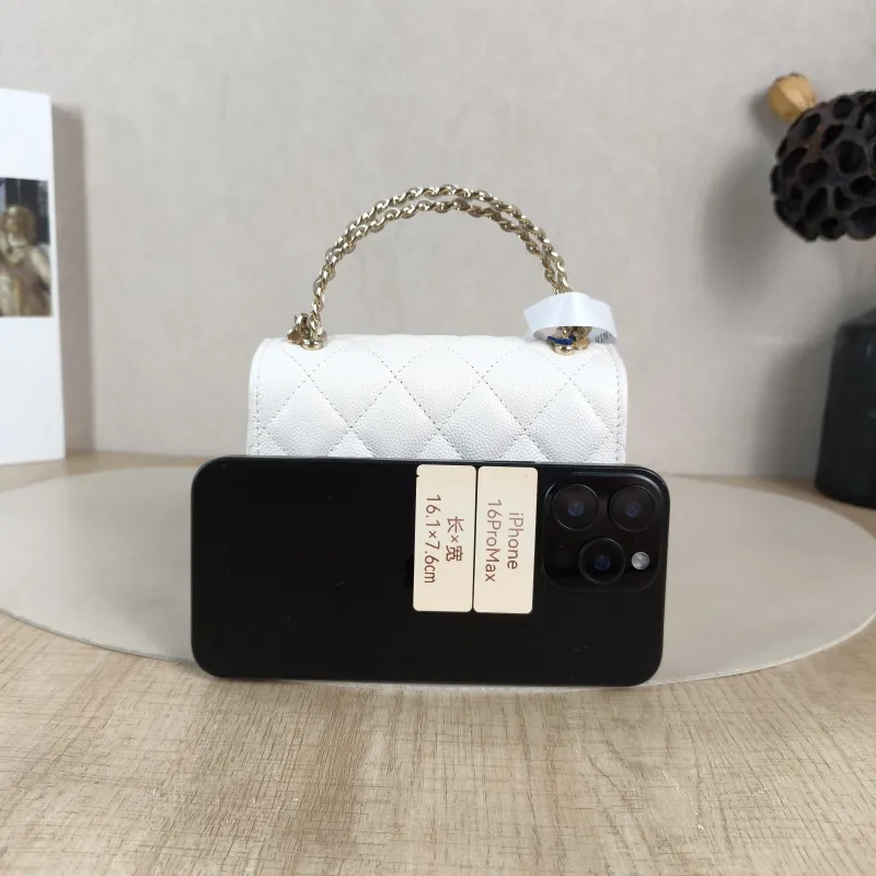 Chanel Crossbody Bag kelly White Grained Calfskin nano 15 × 5 × 11 cm — cover view 3 of 5