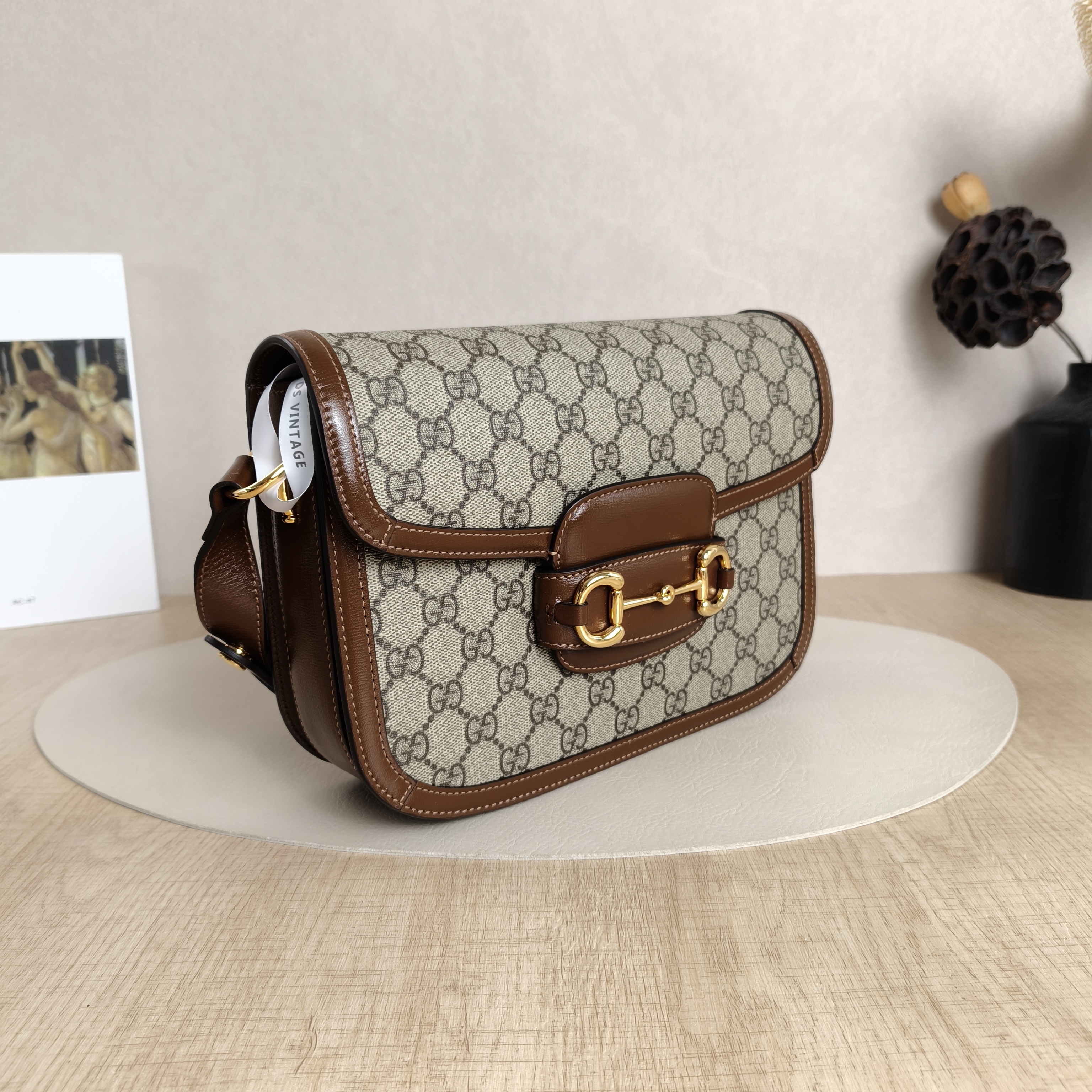 GUCCI Shoulder Bag Horsebit 1955 Horsebit Medium Monogram PVC Medium25 × 8 × 18 cm — cover view 4 of 5