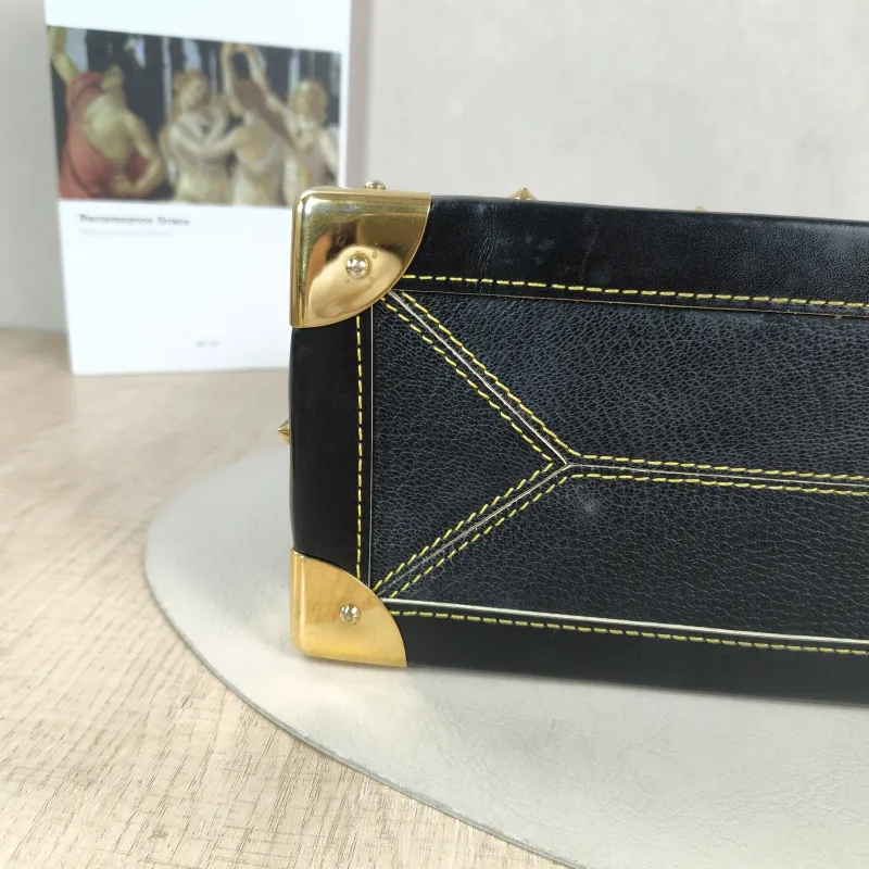 Louis Vuitton Top Handle Bag Suhali Vintage Black Calfskin One Size 36 × 12 × 22 cm — detail view 2 of 12
