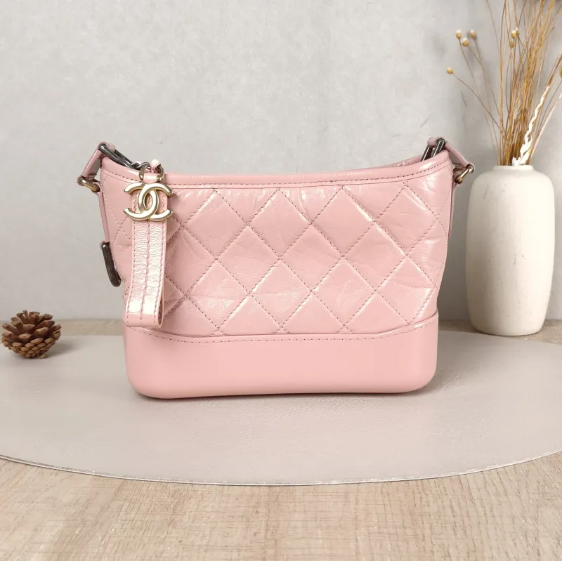 Chanel Crossbody Bag Gabrielle Gabrielle Bag Pink Calfskin Small 20 × 8 × 15 cm 27