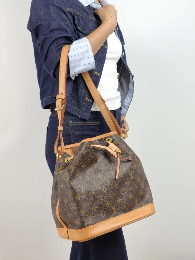 Louis Vuitton Shoulder Bag Petit Noé Bucket Bag Monogram PVC Small 27 × 21 × 27 cm — on-model view 1 of 2