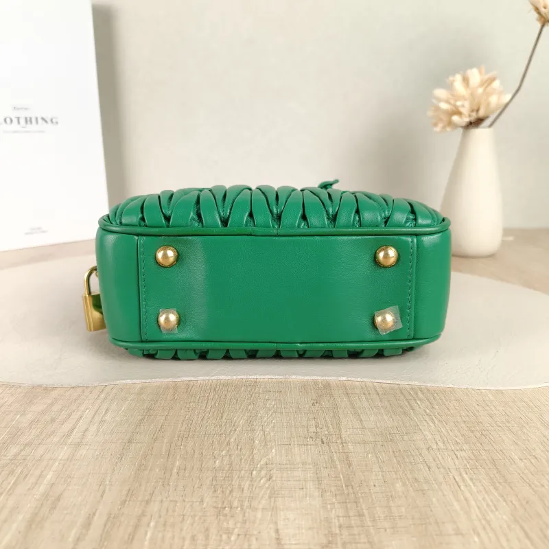 Miumiu Top Handle Bag Arcadie MatelasséCollection Edition Green Lambskin Small 19 × 6 × 13 cm — cover view 5 of 5