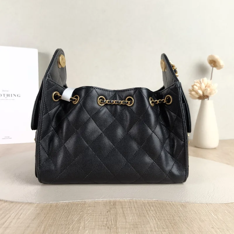 Chanel Shoulder Bag 25Bag Black Grained Calfskin Mini 20 × 12.5 × 22 cm — cover view 2 of 6