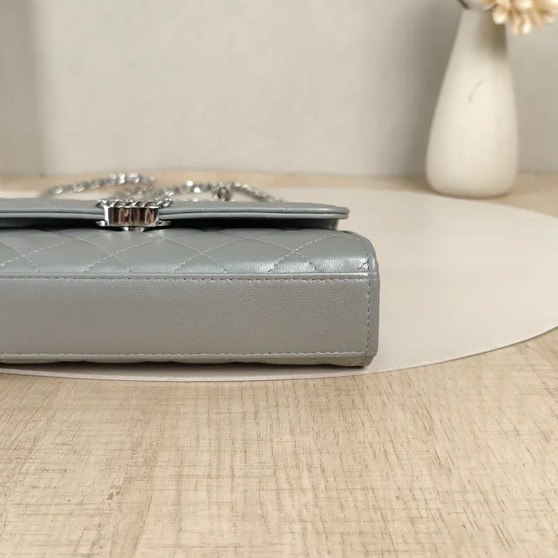 Chanel Crossbody Bag kelly Silver Calfskin One Size18 × 4.5 × 10 cm — cover view 8 of 9