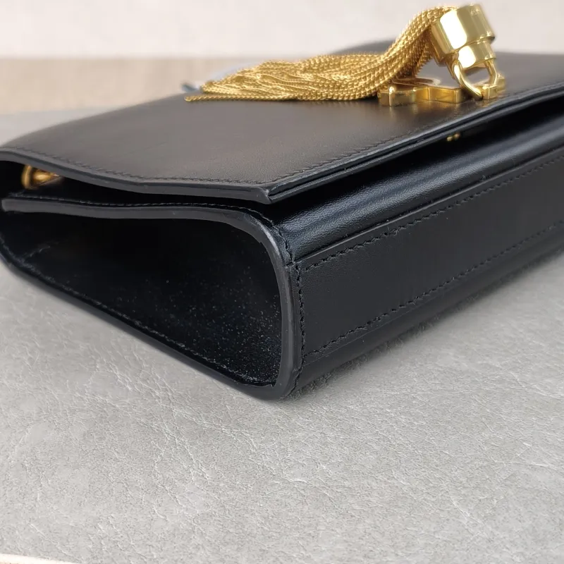 SAINT LAURENT Crossbody Bag KATE Black Calfskin Mini 17 × 5 × 11.5 cm — detail view 4 of 11