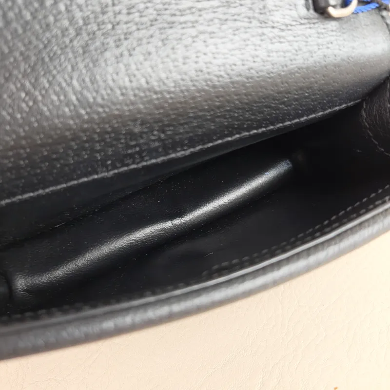 GUCCI Crossbody Bag Dionysus Black Monogram Canvas Mini 16.5 × 4.5 × 10 cm — detail view 5 of 11
