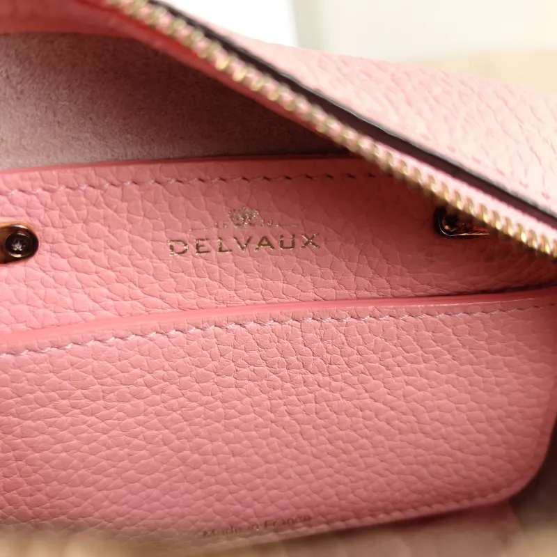DELVAUX Top Handle Bag Cool Box Box Shoulder Bag Pink Calfskin nano 16.5 × 7.5 × 10.5 cm — detail view 6 of 10