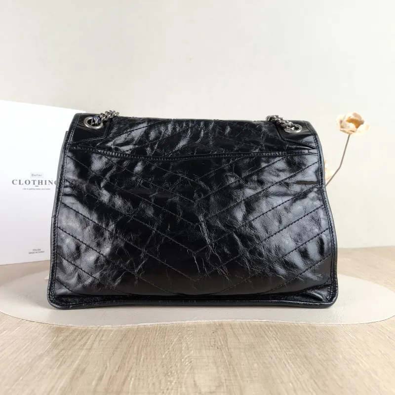 SAINT LAURENT Crossbody Bag Niki D Waxed Leather Calfskin Large 32 × 9 × 23 cm — cover view 3 of 5
