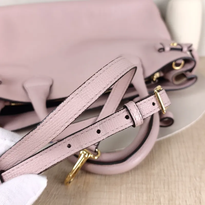 BURBERRY Crossbody Bag banner Top Handle Bag Pink Calfskin One Size 35 × 15 × 24 cm — detail view 4 of 12