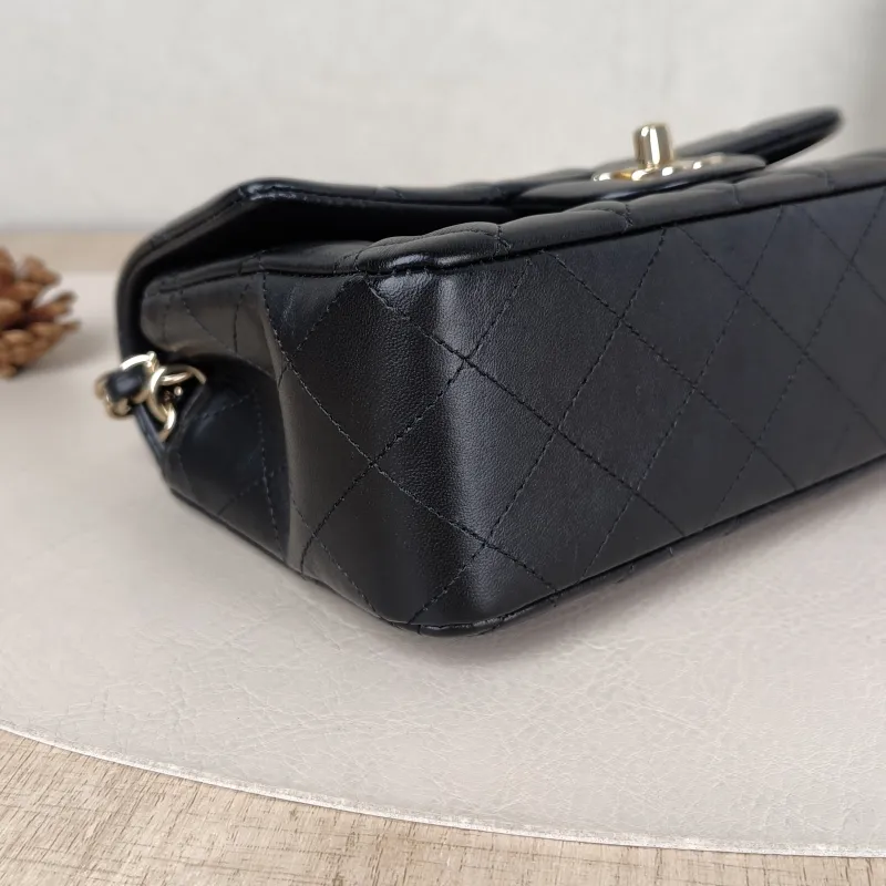 Chanel Crossbody Bag Classic Flap Large Mini CF Mini Black SL ambskin mini 20 × 6 × 12 cm — detail view 4 of 13