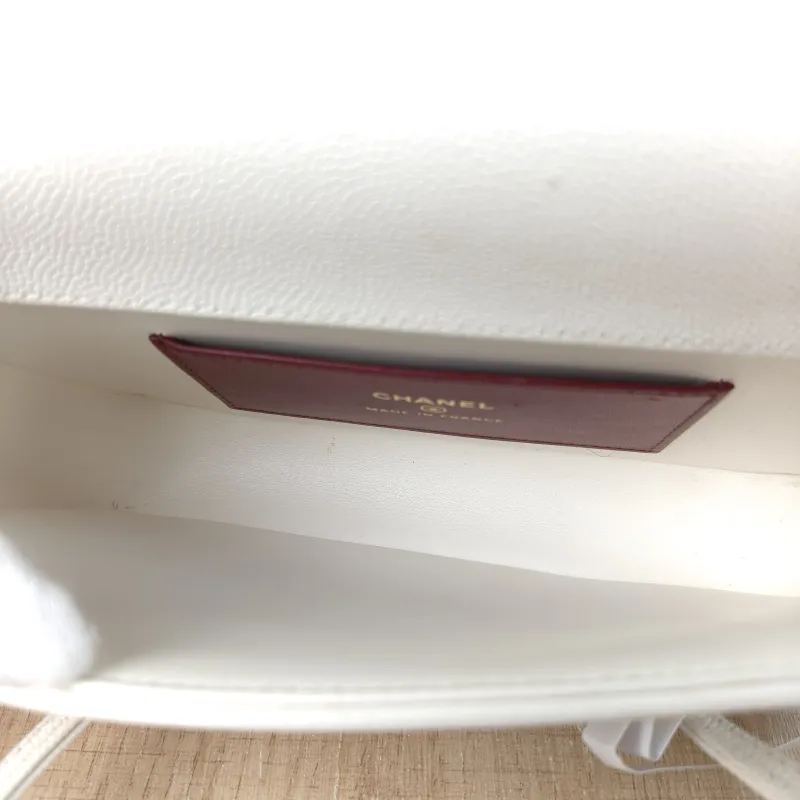 Chanel Top Handle Bag preppy coco White Calfskin Mini 17 × 5 × 11.4 cm — detail view 7 of 11
