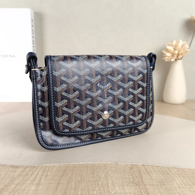 GOYARD Crossbody Bag PLUMET Blue PVC One Size 20.5 × 2.5 × 14 cm — cover view 3 of 5