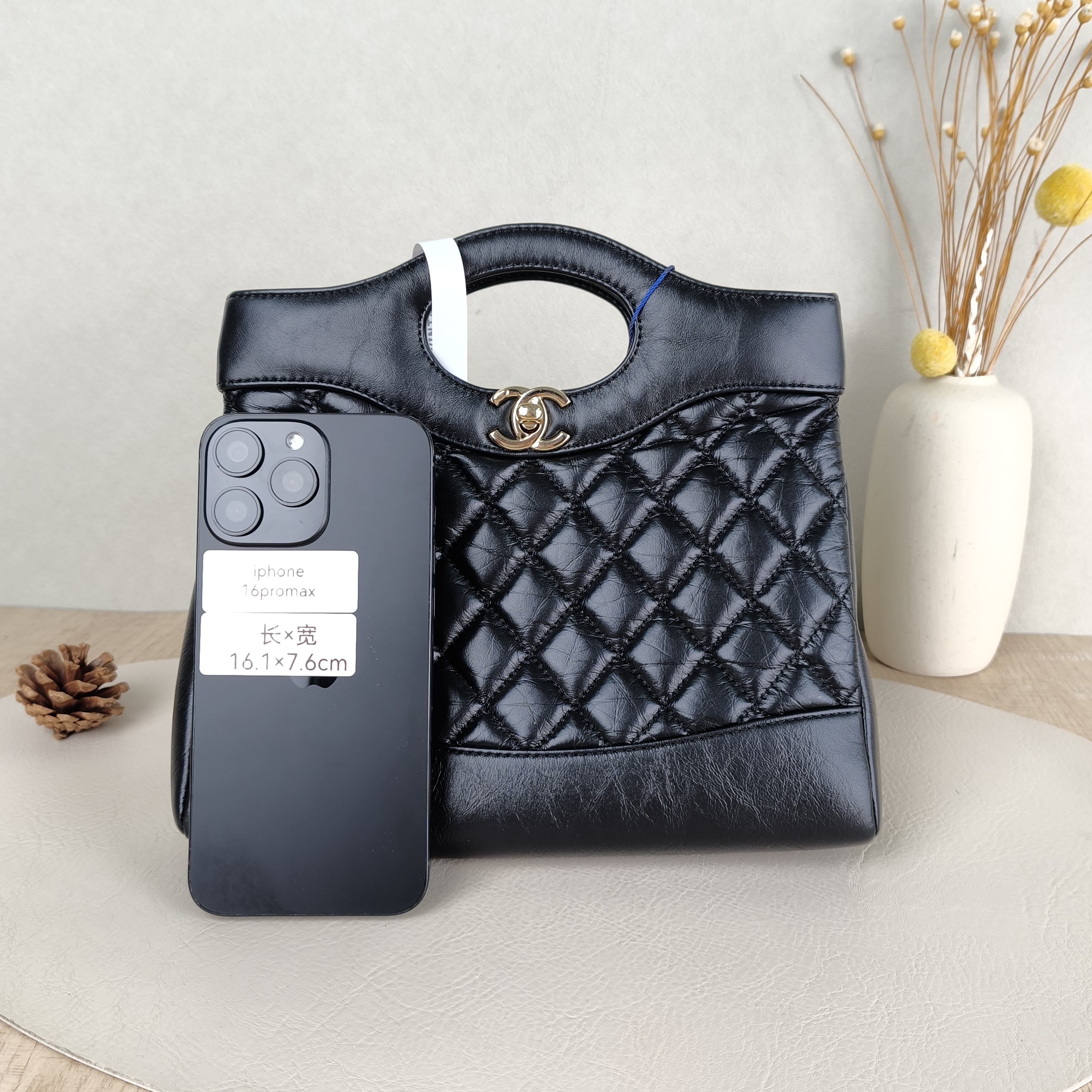Chanel Crossbody Bag31Bag Black Waxed Leathermini23 × 5.5 × 22 cm — cover view 4 of 5