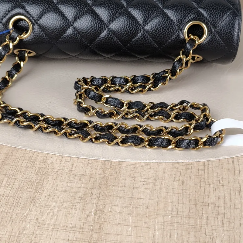 Chanel Crossbody Bag Classic Flap CF Black Grained Calfskin Small 23 × 6 × 14.5 cm — detail view 1 of 13