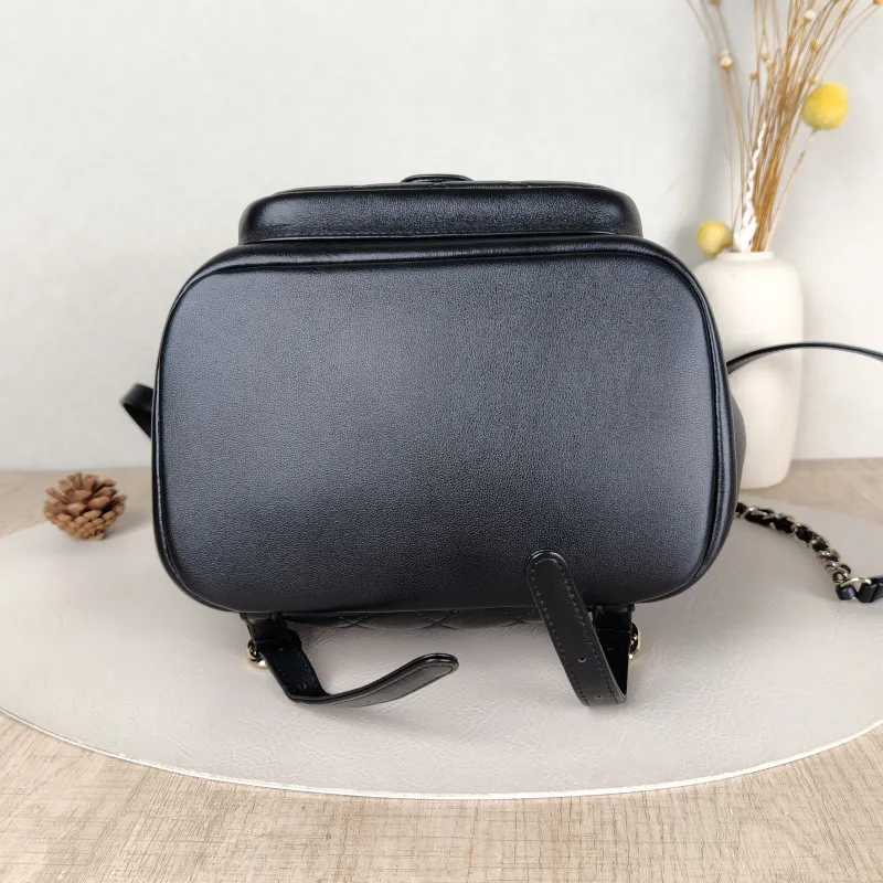 Chanel Backpack Duma Black Grained Calfskin Large21 × 13 × 23 cm — cover view 3 of 5
