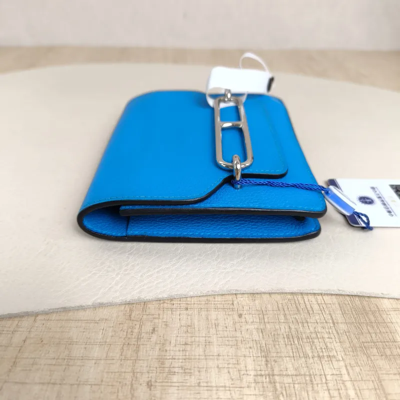 Hermès Wallet Roulis Slim Belt Bag Wallet Blue Evercolor Calfskinmini12.5 × 3 × 10.5 cm — detail view 5 of 11