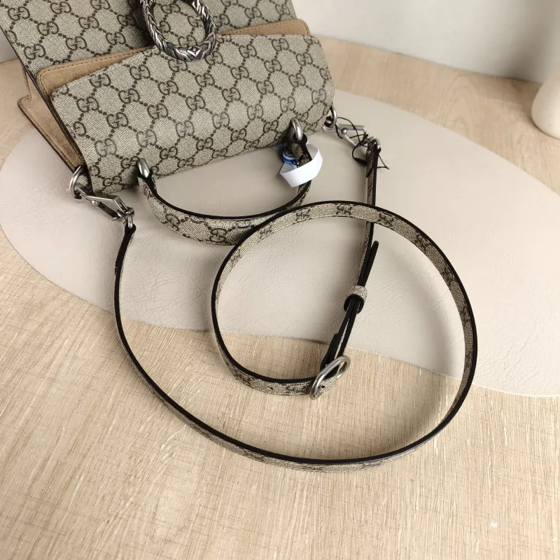 GUCCI Crossbody Bag Dionysus Edition Monogram PVC Small 24.5 × 10 × 15.5 cm — detail view 11 of 11