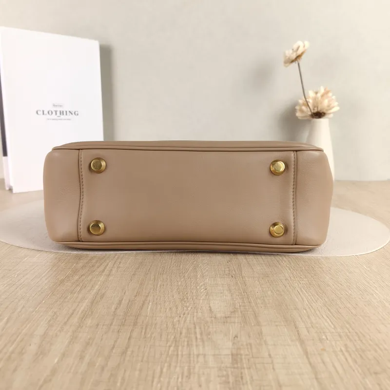BALENCIAGA Crossbody Bag bel air hobo Shoulder Crossbody Bag Taupe Calfskin One Size 27 × 9 × 27 cm — cover view 4 of 5