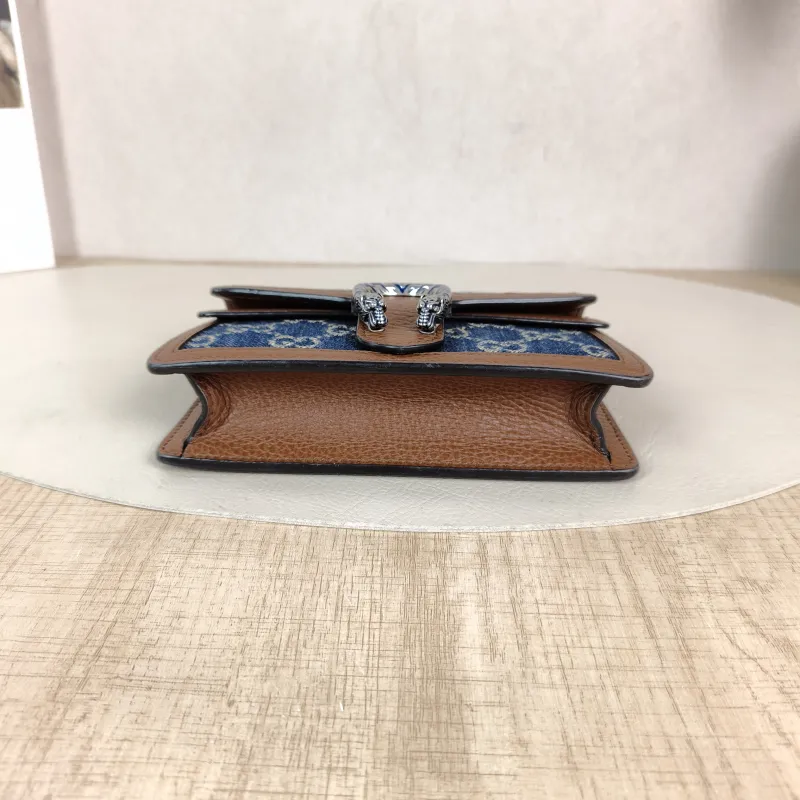 GUCCI Crossbody Bag Dionysus Blue Mini 16.5 × 4.5 × 10 cm — cover view 5 of 5
