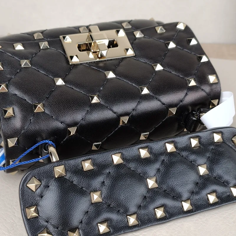 Valentino Shoulder Bag Rockstud Spike Shoulder Bag Black Lambskinmini14 × 6 × 10 cm — detail view 15 of 15