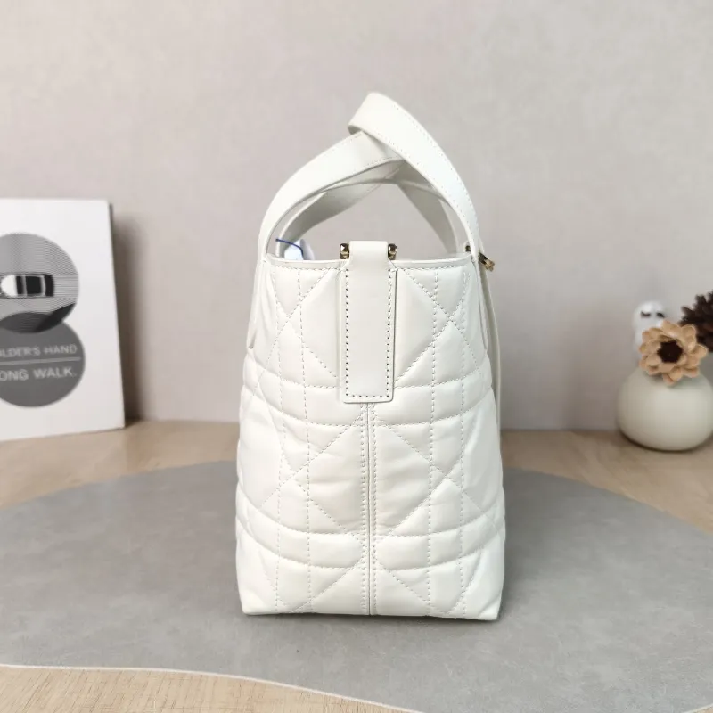 DIOR Top Handle Bag TOUJOURS Edition White Calfskin Small 18.5 × 12 × 18.5 cm — detail view 13 of 14
