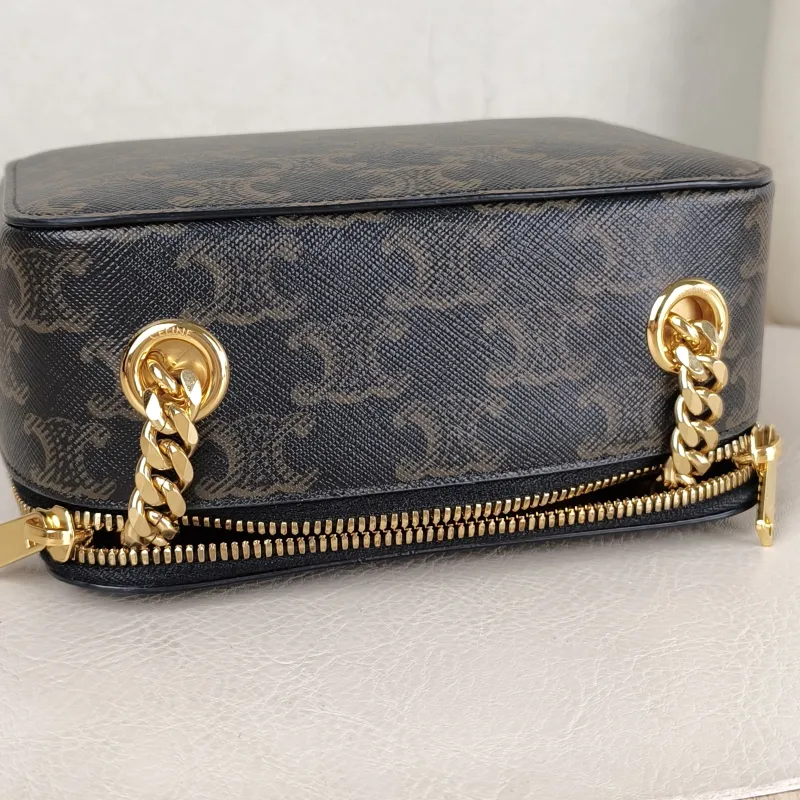 CELINE Crossbody Bag Box Triomphe Box Bag Monogram PVC Mini 16 × 7 × 12 cm — detail view 11 of 11