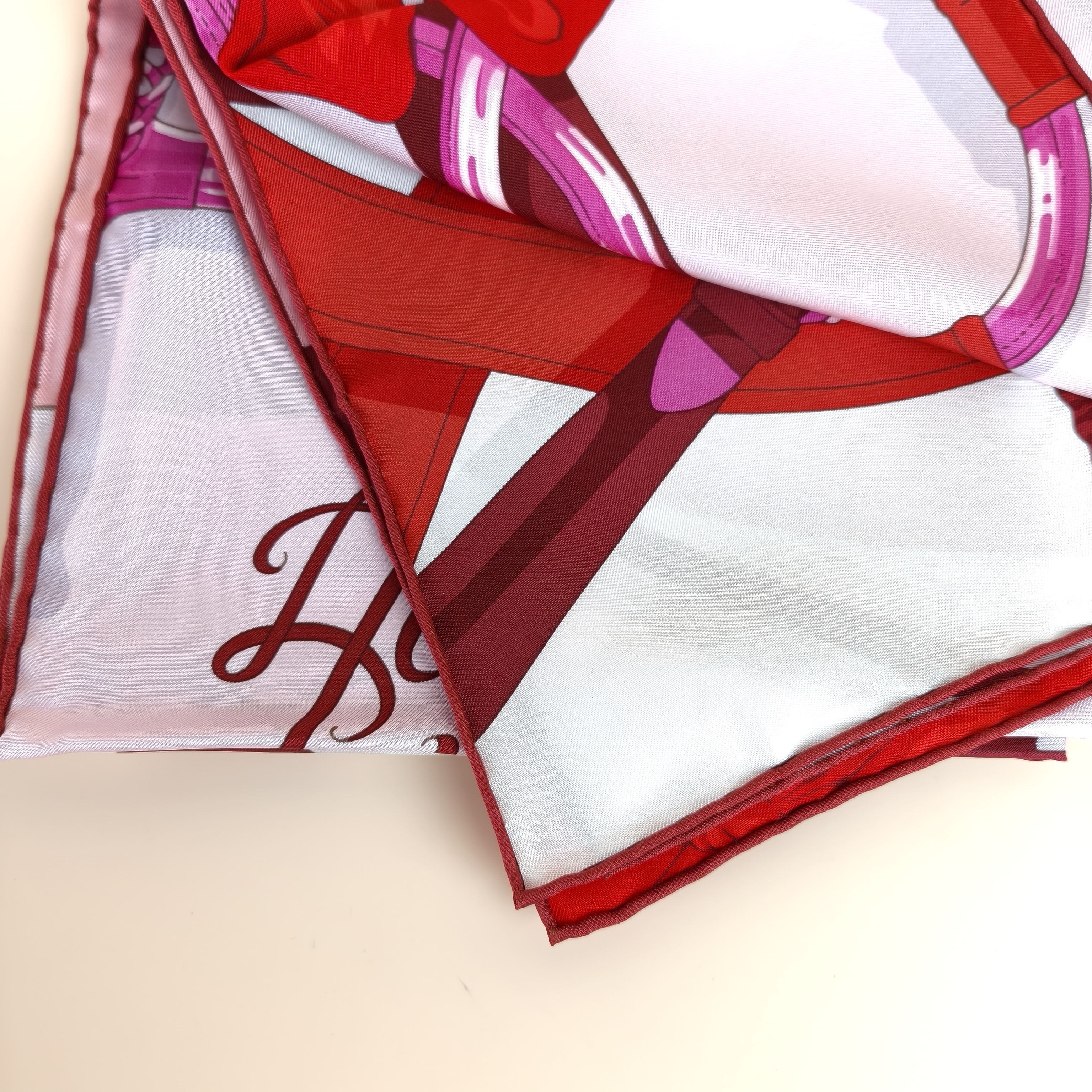 Hermès Red Silk One Size90*90 — cover view 3 of 8