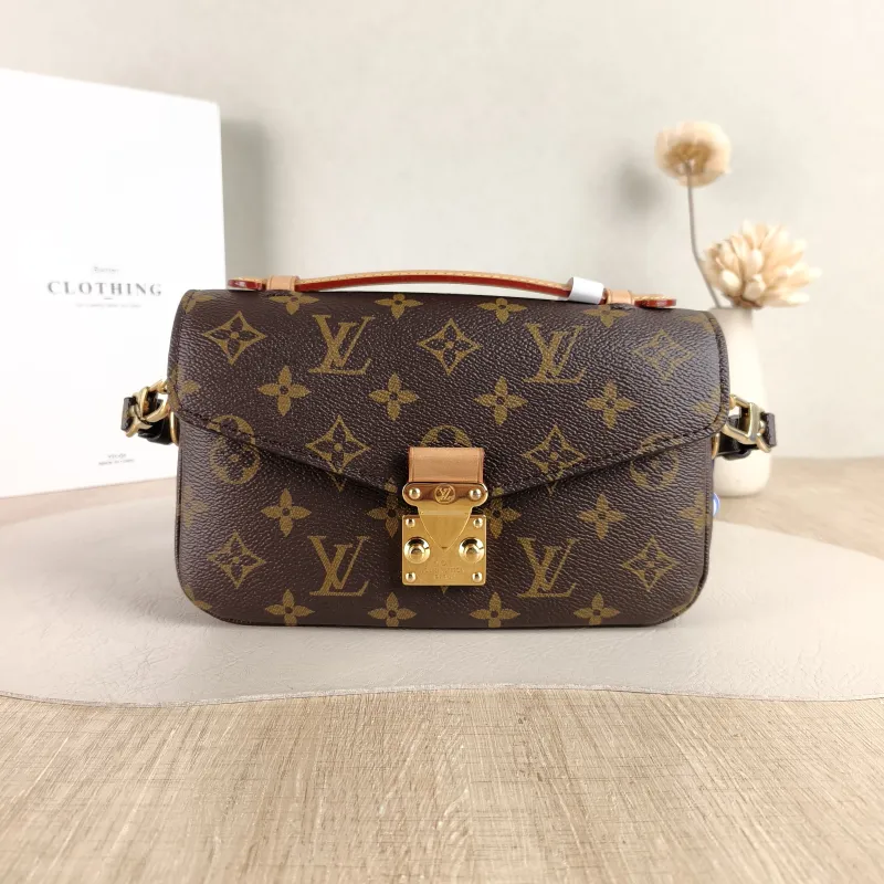 Louis Vuitton Crossbody Bag Pochette Métis East West Monogram PVC Small 21.5 × 6 × 13.5 cm