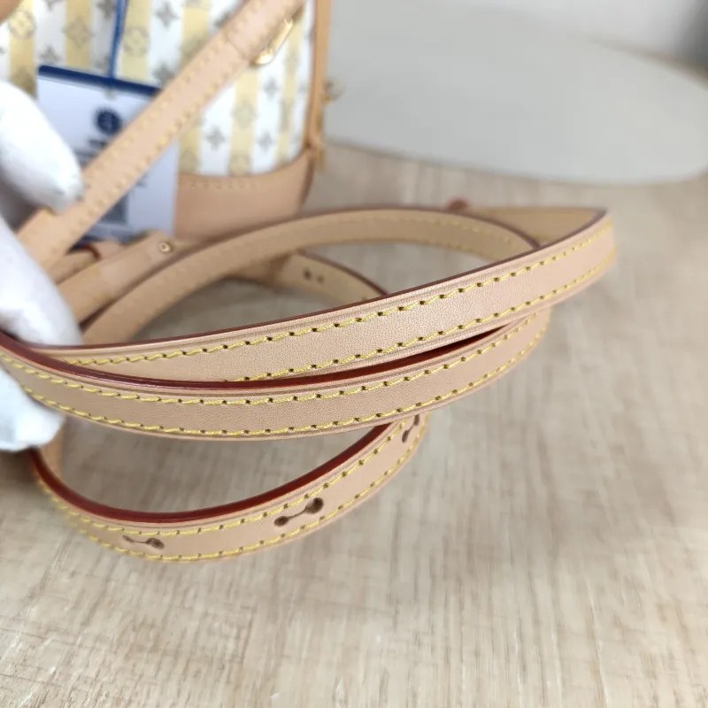 Louis Vuitton Top Handle Bag Alma BB Yellow White Canvas BB 23.5 × 11.5 × 17.5 cm — detail view 13 of 13