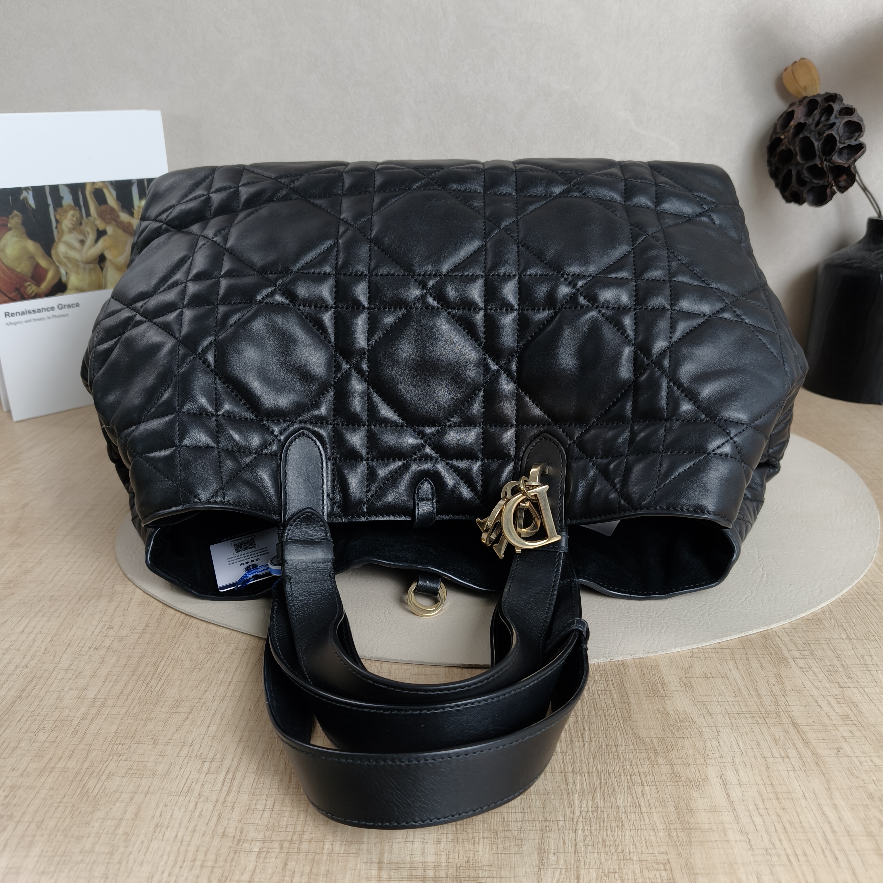 DIOR Top Handle Bag TOUJOURS Black Calfskin Large37 × 21 × 27 cm — cover view 5 of 10