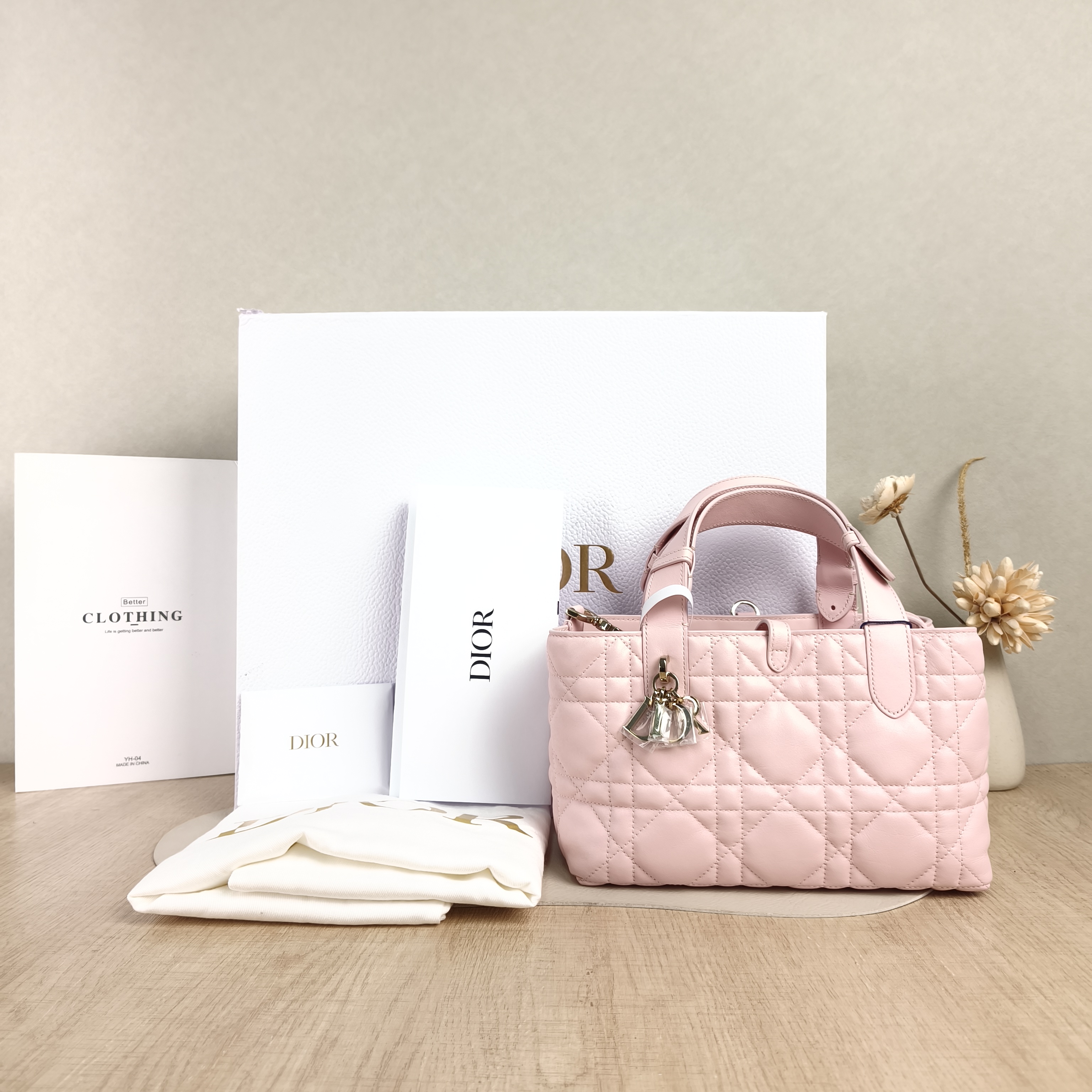 DIOR Top Handle Bag TOUJOURS Pink Calfskin Small23 × 12 × 15.5 cm — cover view 6 of 6