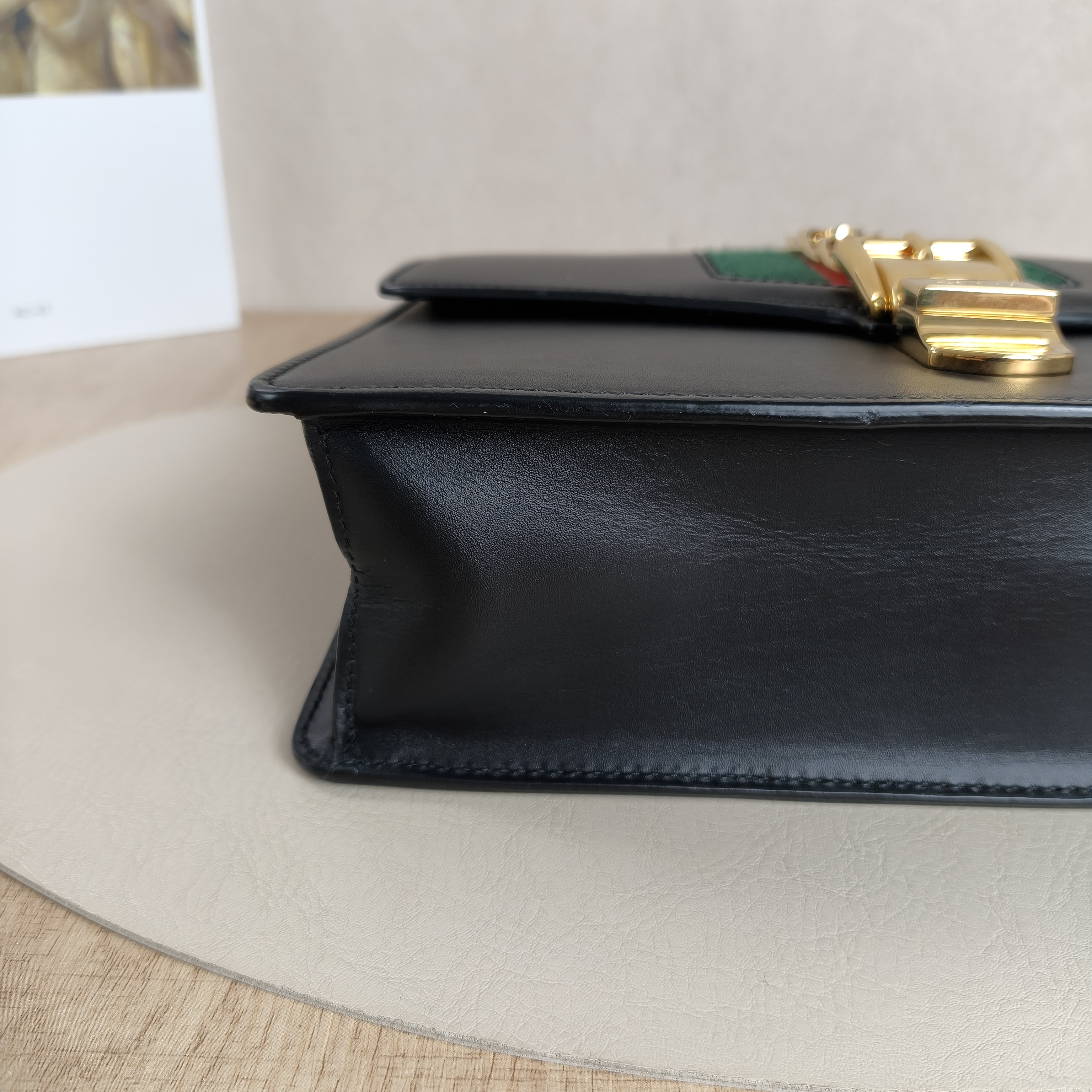 GUCCI Shoulder Bag Sylvie Shoulder Strap Edition Black CC alfskin Small25.5 × 8 × 17 cm — cover view 11 of 11