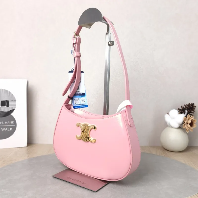 CELINE Shoulder Bag tilly Pink Calfskin Medium 22 × 4 × 13.5 cm — cover view 2 of 6