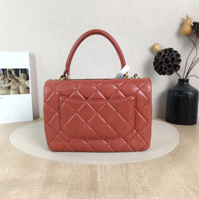 Chanel Crossbody Bag Trendy CC Red Lambskin Small 25 × 12 × 17 cm 23 — cover view 4 of 5