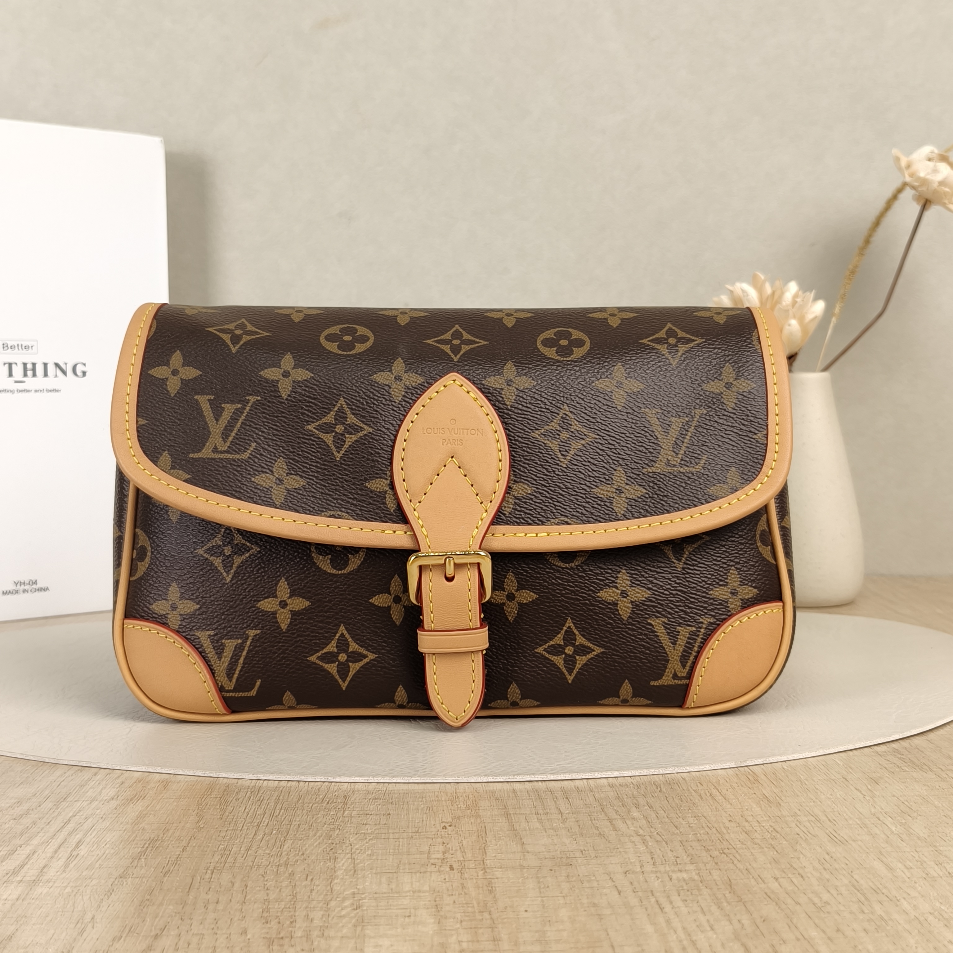 Louis Vuitton Crossbody Bag Diane Baguette Bag Shoulder Strap PVC Small24 × 9 × 15 cm