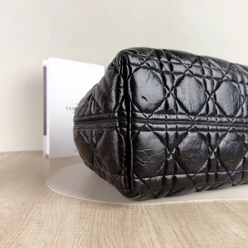 DIOR Top Handle Bag TOUJOURS Black Calfskin Large 37 × 21 × 27 cm — detail view 9 of 10