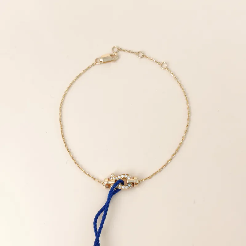 FRED Bracelet Force 10 Collection Bracelet Gold18KY ellow Gold Diamond One Size16cm