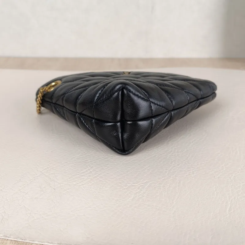 SAINT LAURENT Crossbody Bag Wallet Black Lambskin One Size 16 × 5 × 11.5 cm — cover view 3 of 5